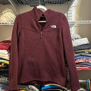Women’s north face fleece sweater quarter zip